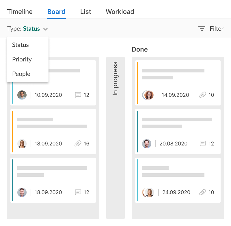 How to work with a project board view